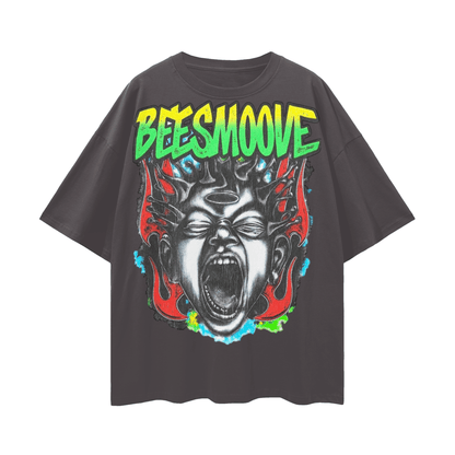 BEESMOOVE Inferno Cry Loose Drop Shoulder T-Shirt - Beesmoove 