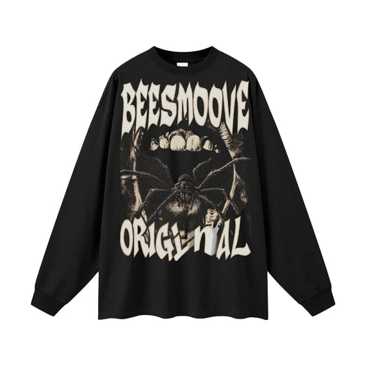 BEESMOOVE Knowledge Ignites Cotton Long Sleeve Tee - Beesmoove 