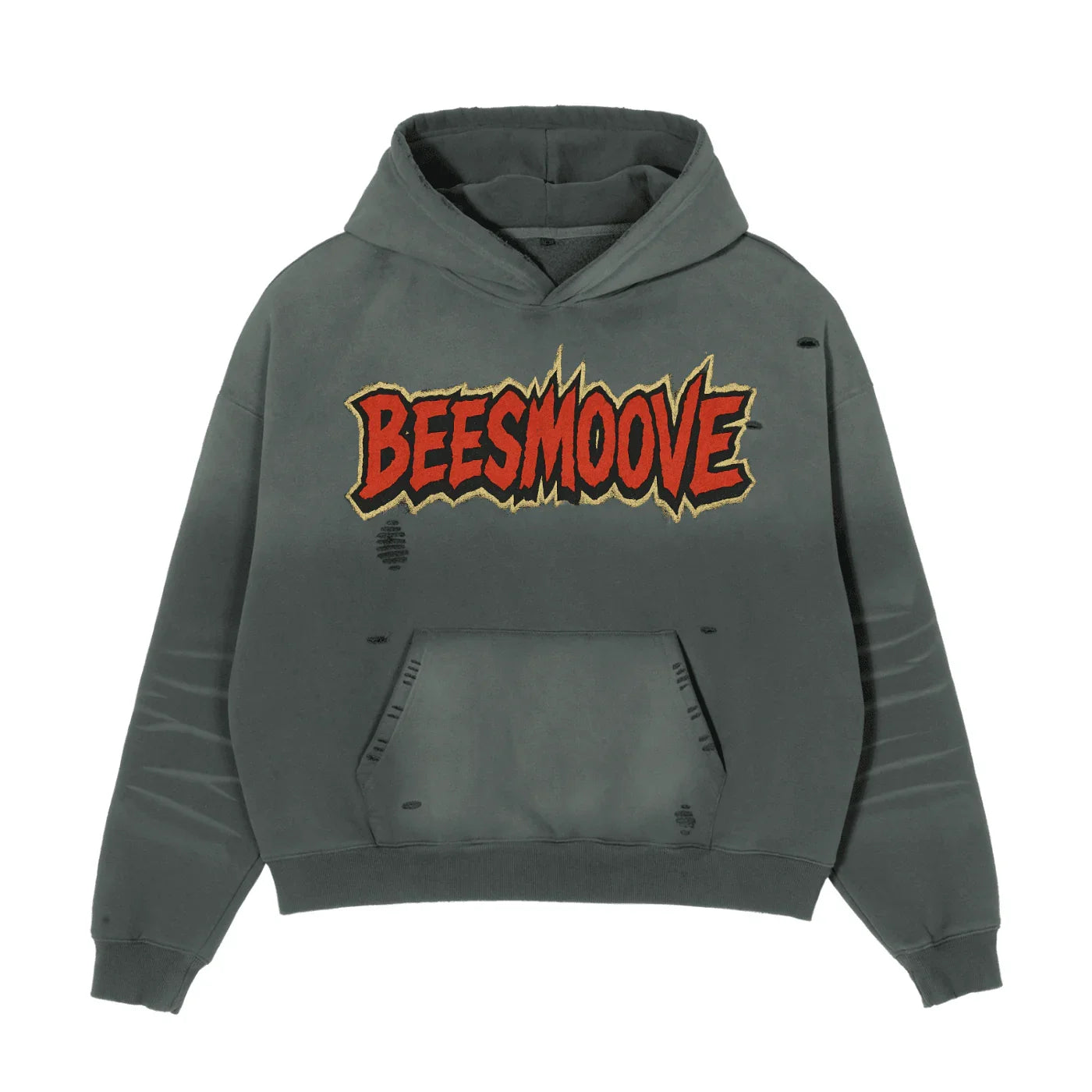 BEESMOOVE Blackout Blaze Edition Sunfade Boxy Hoodie - Beesmoove 