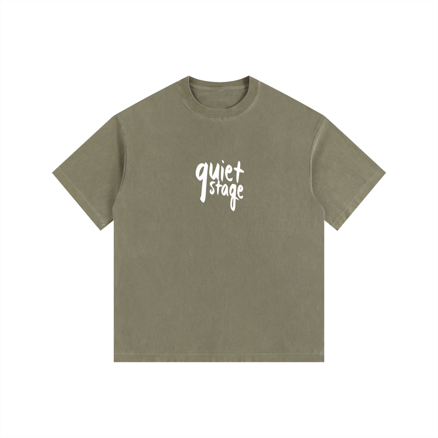 BEESMOOVE quiet stage Vintage Washed Oversized Cotton T-Shirt