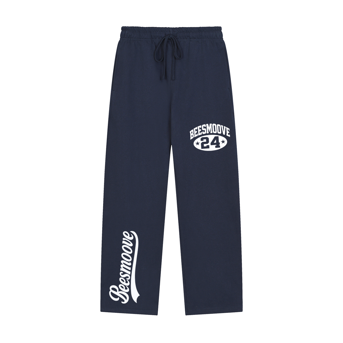BEESMOOVE Heritage Mark white Straight-Leg Sweatpants - Beesmoove 