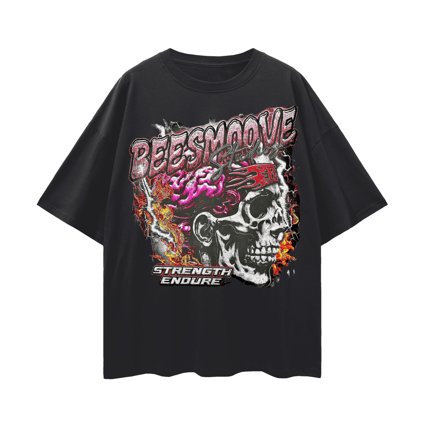 BEESMOOVE Strength Endure Oversize Deep Drop Shoulder Tee - Beesmoove 