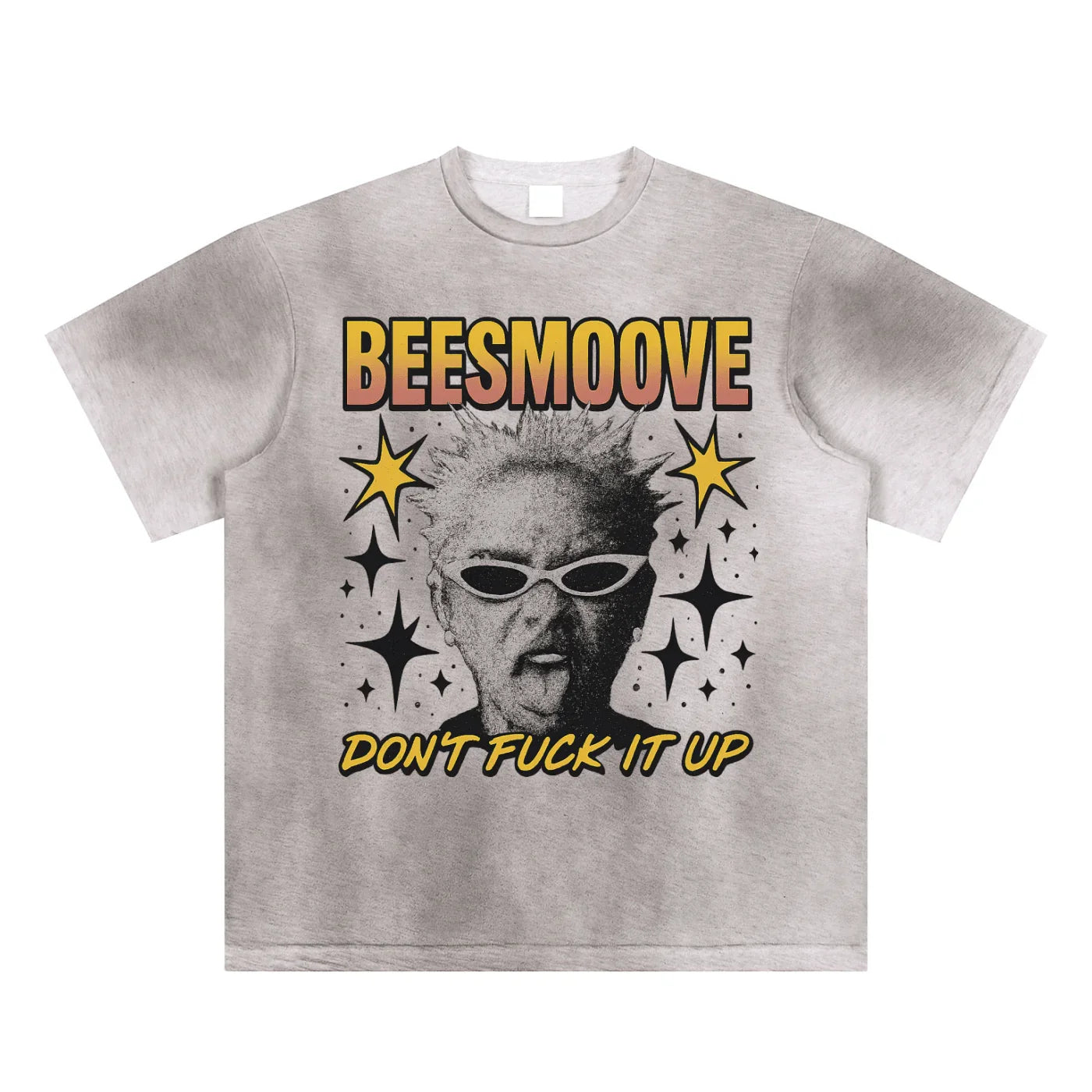 BEESMOOVE It’s already fuck up out here Hand-Painted T-Shirt - Beesmoove 