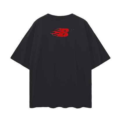 BEESMOOVE SUSPICIOUS SMILE Oversize Deep Drop Shoulder Tee - Beesmoove 