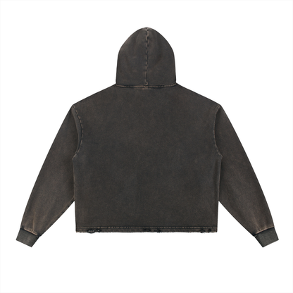 BEESMOOVE The Hivebreaker Statement Vintage Washed Frayed-Hoodie - Beesmoove 