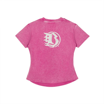 BEESMOOVE Boss Status Mentality Vintaged-Wash Bodycon Cotton Tee - Beesmoove 