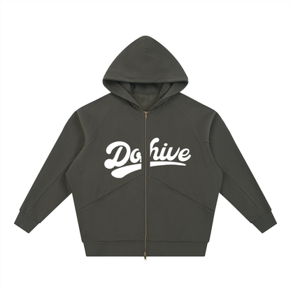 BEESMOOVE DOHIVE Dolman Sleeve Zip-Through Fleece Hoodie - Beesmoove 