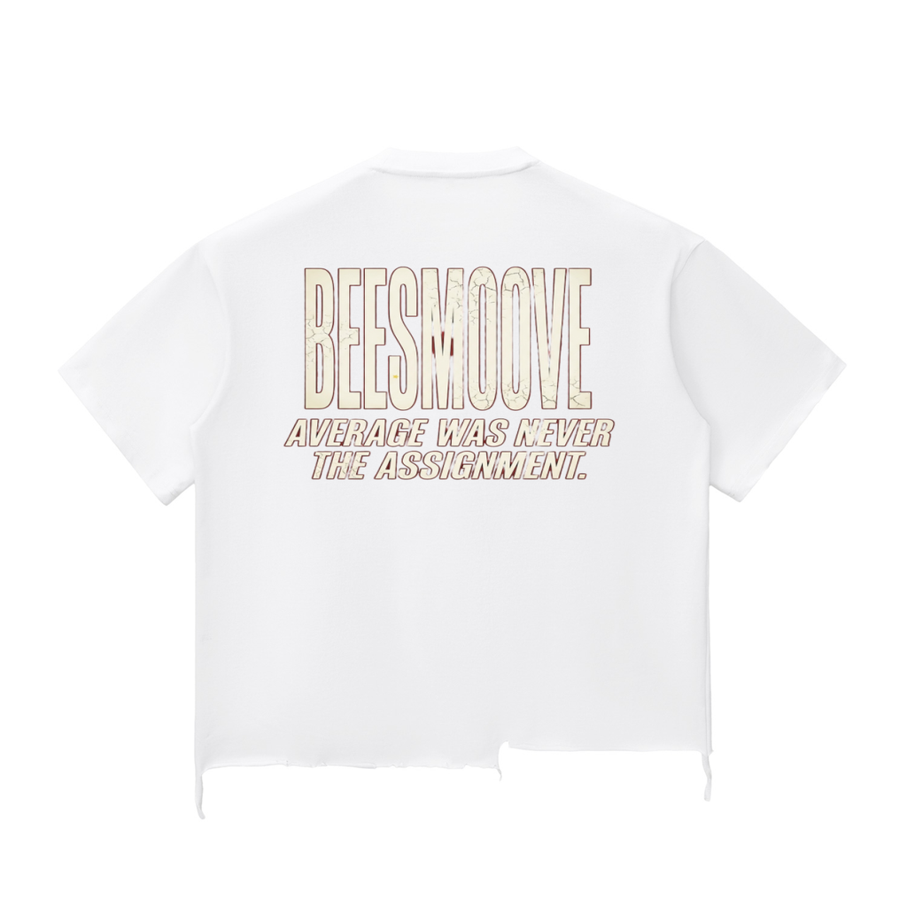 BEESMOOVE “Not Like Them” Raw Hem Wash Raw-Hem Boxy T-shirt