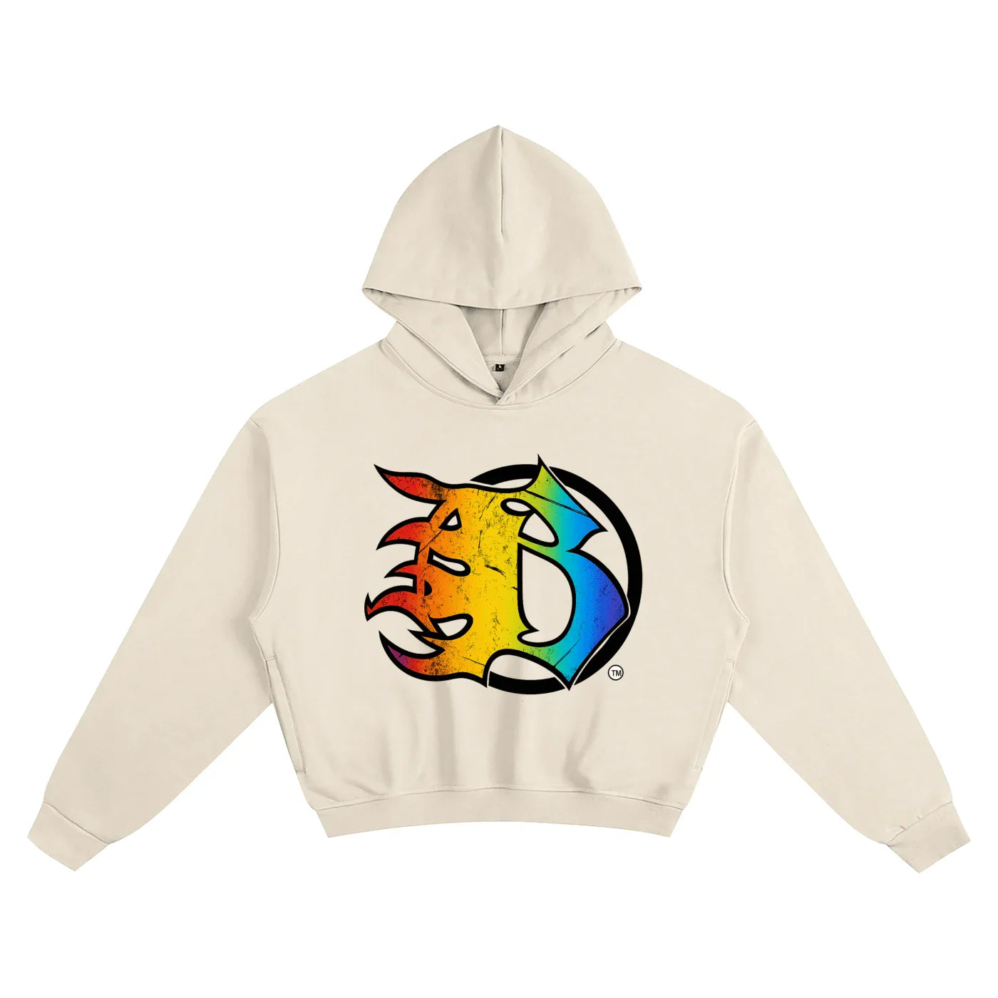 BEESMOOVE frequent rainbow Boxy Hoodie - Beesmoove 