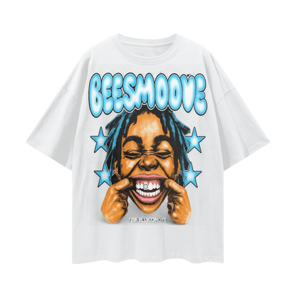 BEESMOOVE Sky Drip Loose Drop Shoulder T-Shirt - Beesmoove 