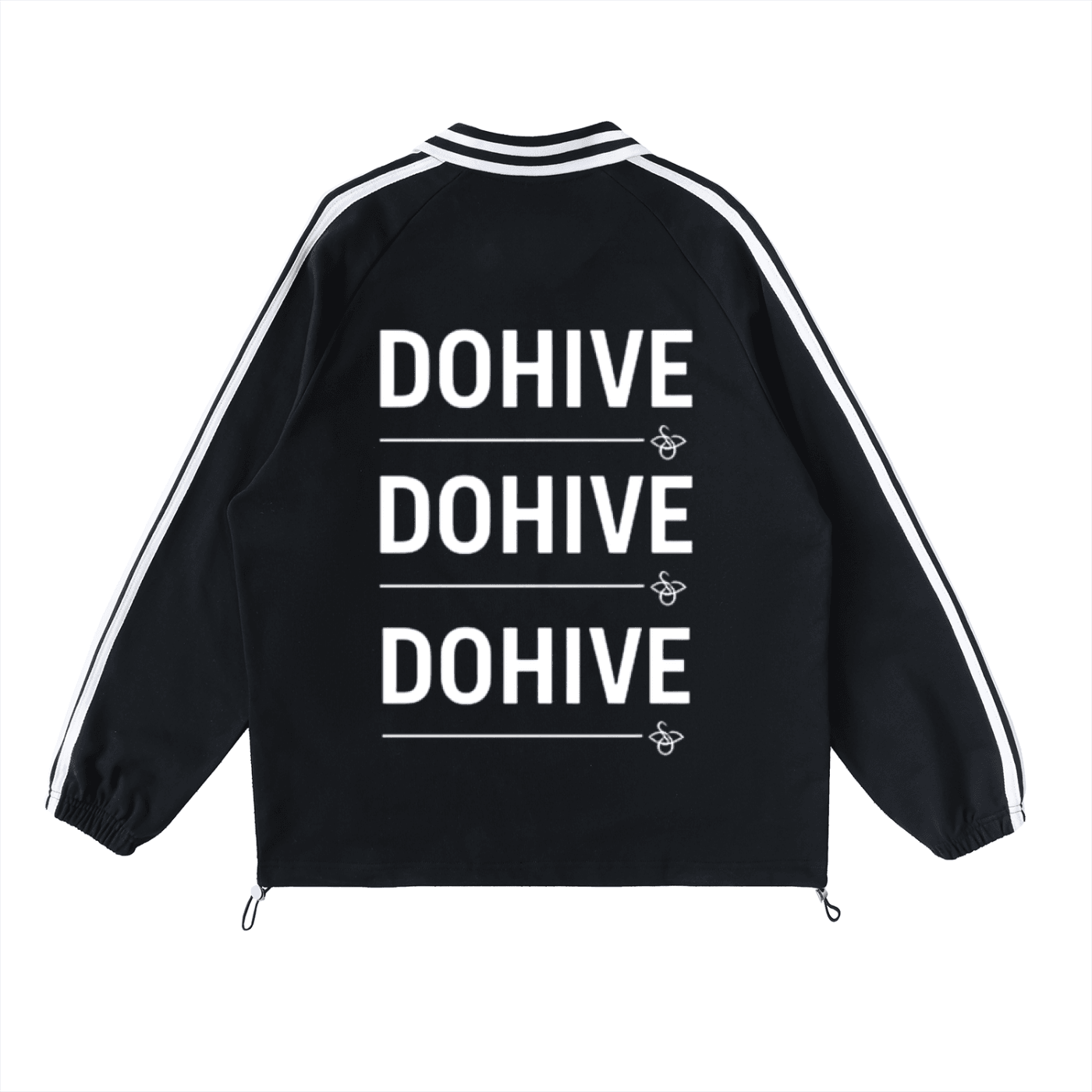 BEESMOOVE DOHIVE Sideline Pullover Striped Lapel Collar Sweatshirt - Beesmoove 