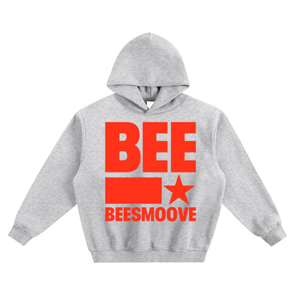 BEESMOOVE BEE STAR POWER red Boxy Hoodie - Beesmoove 