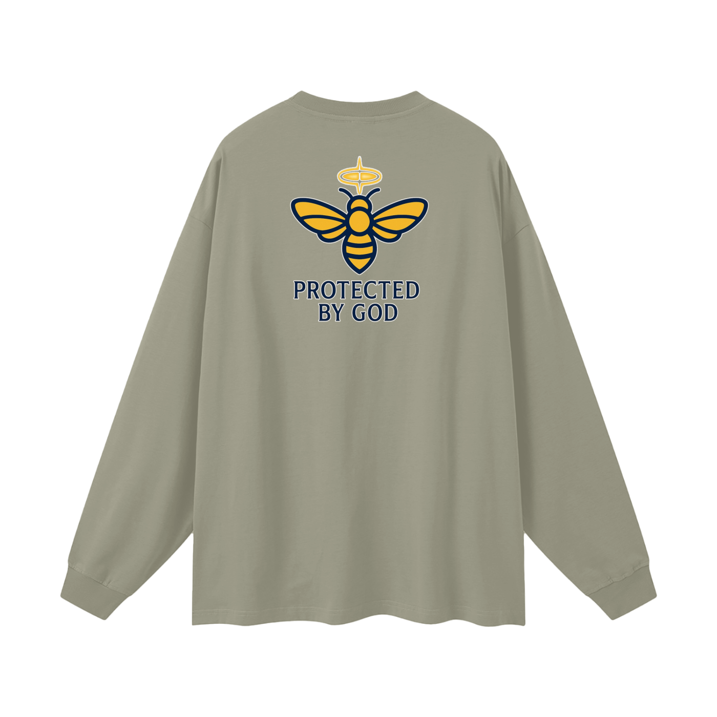 BEESMOOVE Protected by God Oversized Long Sleeve T-Shirt