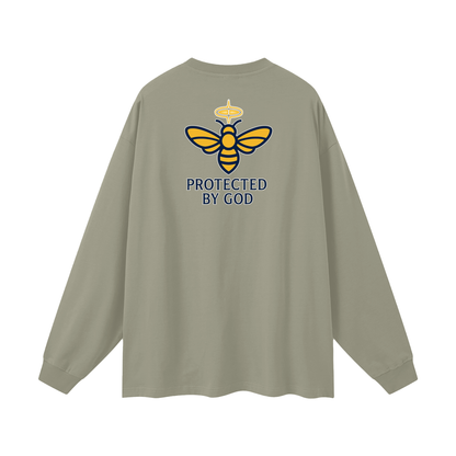 BEESMOOVE Protected by God Oversized Long Sleeve T-Shirt