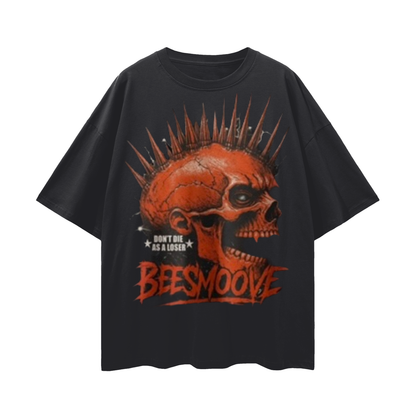 BEESMOOVE Don’t Die as a Loser Tee 
Oversize Deep Drop Shoulder Tee