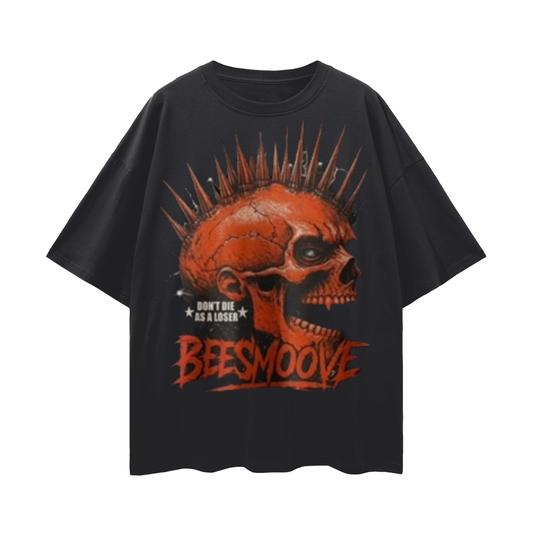 BEESMOOVE Don’t Die as a Loser Tee 
Oversize Deep Drop Shoulder Tee