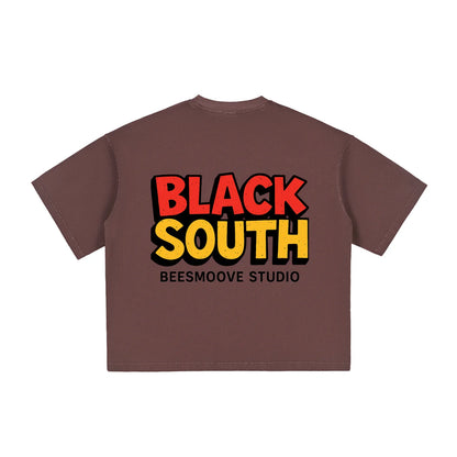 BEESMOOVE Hood Rich Lamont Washed Boxy T-Shirt - Beesmoove 
