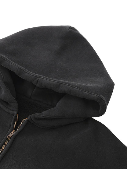 BEESMOOVE Global Hive Edition Two-way Zipper Boxy Fleece Hoodie - Beesmoove 