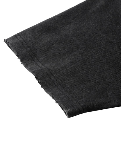 BEESMOOVE: Error Legacy Heavyweight Vintage Washed Frayed T-Shirt - Beesmoove 