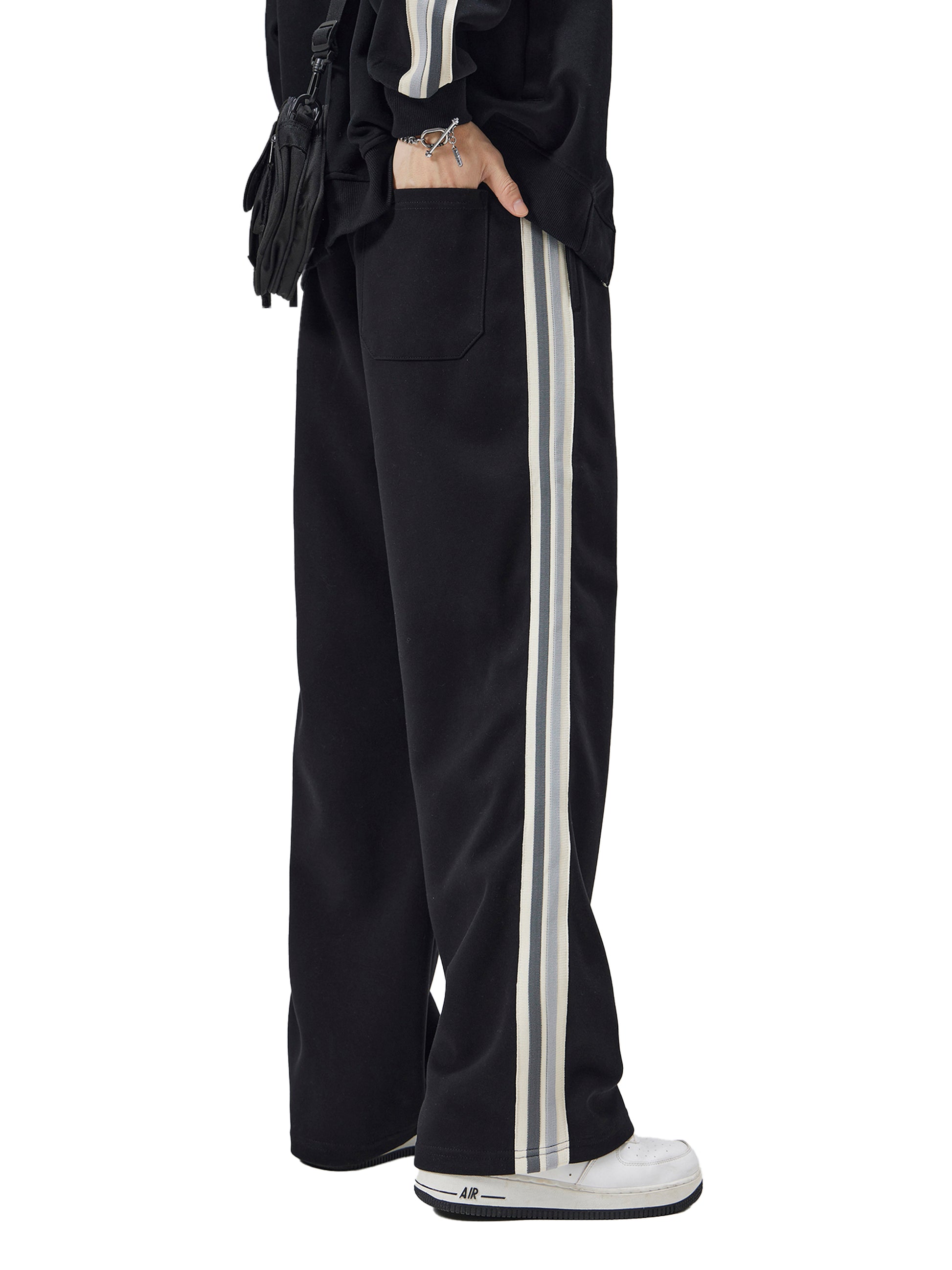 BEESMOOVE DOHIVE Contrast Side-Stripe Straight-Leg Pants - Beesmoove 