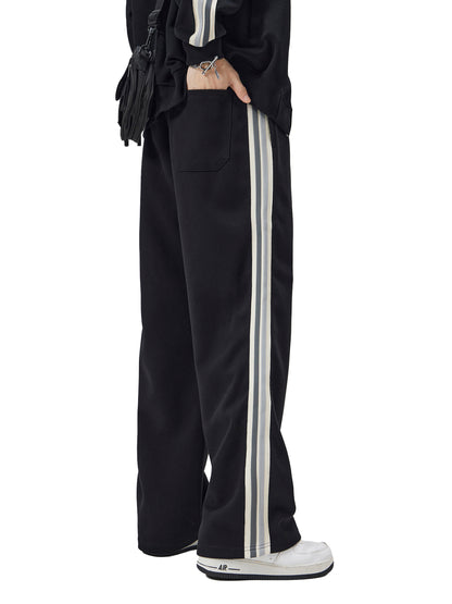 BEESMOOVE DOHIVE Contrast Side-Stripe Straight-Leg Pants - Beesmoove 