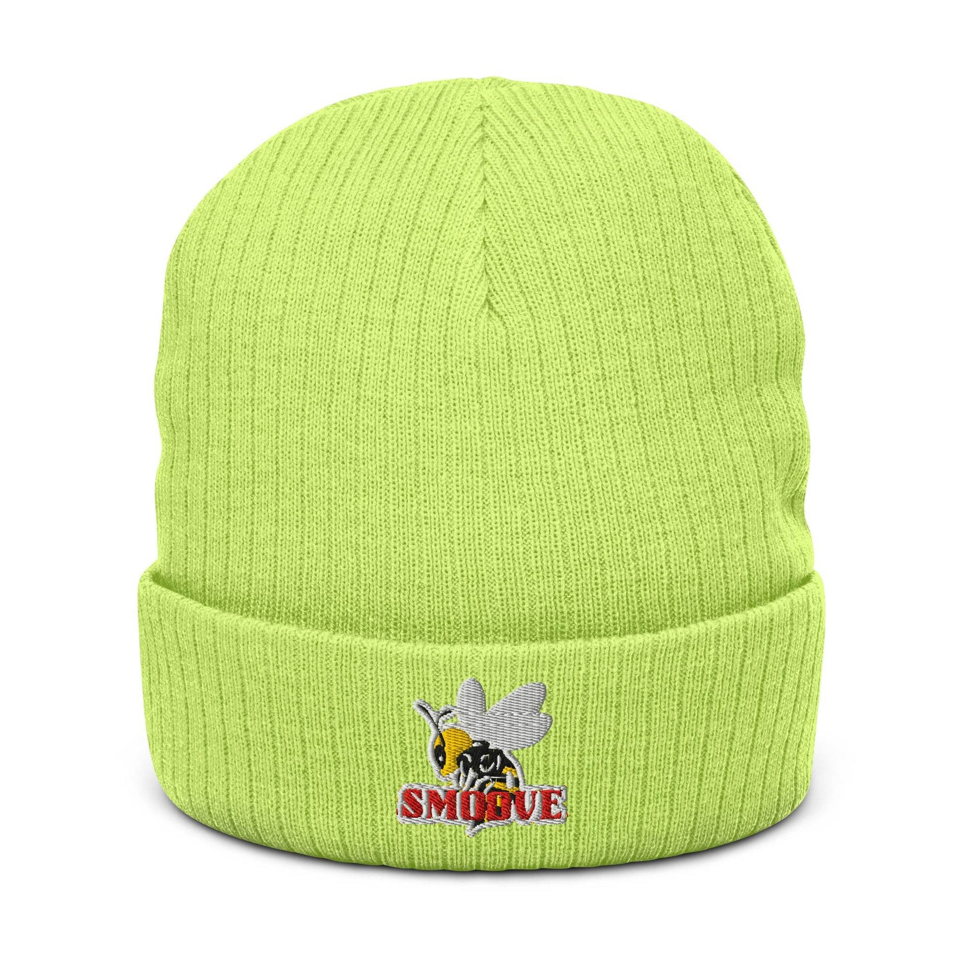 BEESMOOVE logo Ribbed knit beanie - Beesmoove 
