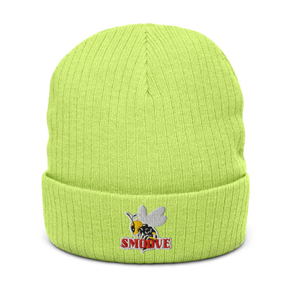 BEESMOOVE logo Ribbed knit beanie - Beesmoove 