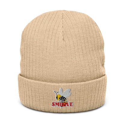 BEESMOOVE logo Ribbed knit beanie - Beesmoove 