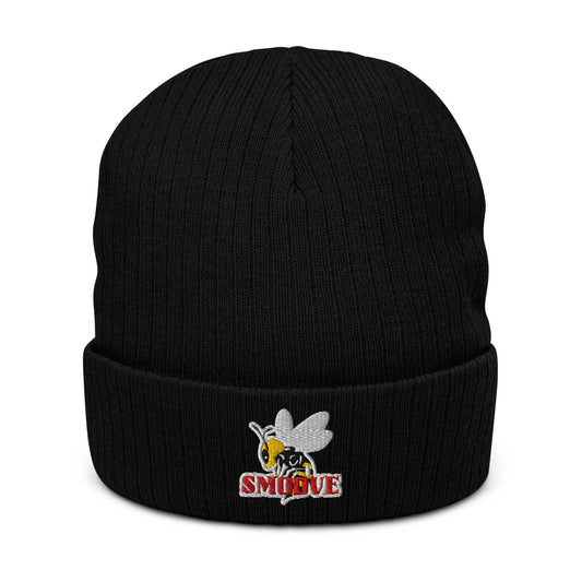 BEESMOOVE logo Ribbed knit beanie - Beesmoove 