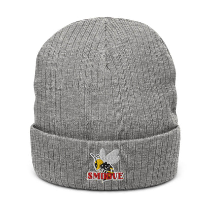 BEESMOOVE logo Ribbed knit beanie - Beesmoove 
