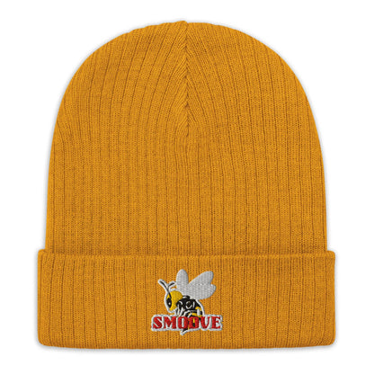 BEESMOOVE logo Ribbed knit beanie - Beesmoove 