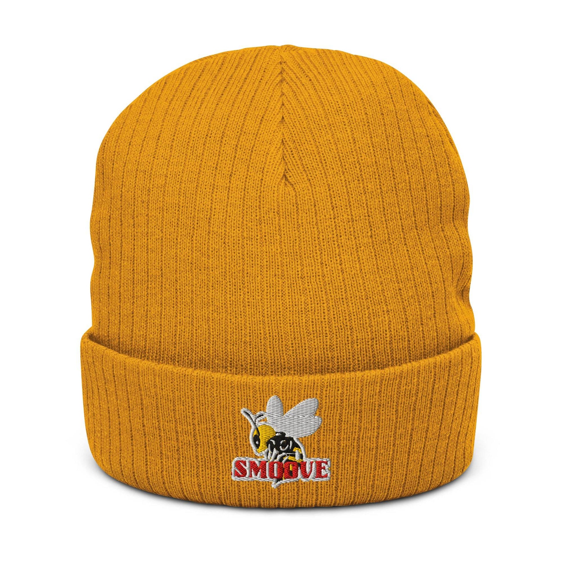 BEESMOOVE logo Ribbed knit beanie - Beesmoove 