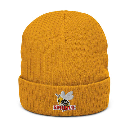 BEESMOOVE logo Ribbed knit beanie - Beesmoove 