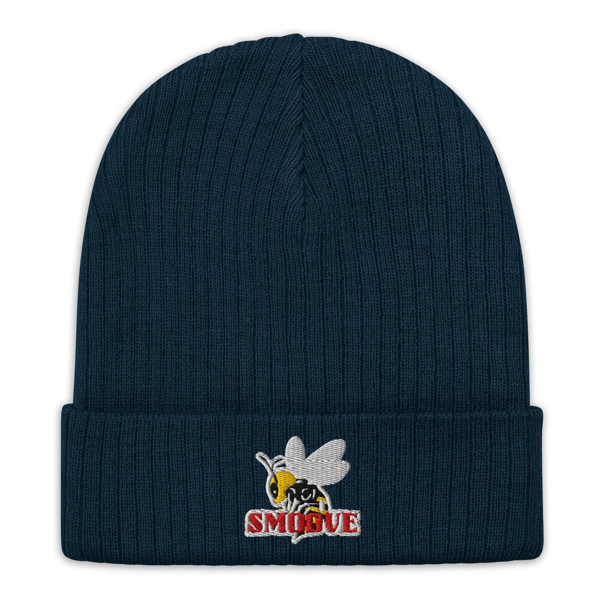 BEESMOOVE logo Ribbed knit beanie - Beesmoove 