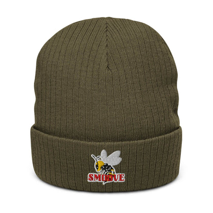 BEESMOOVE logo Ribbed knit beanie - Beesmoove 